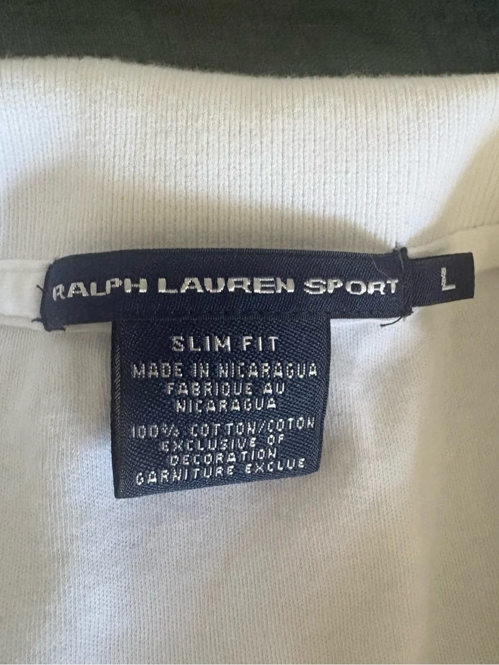 Ralph Lauren Sport Slim Fit White Polo Green Pony Logo Girls L
